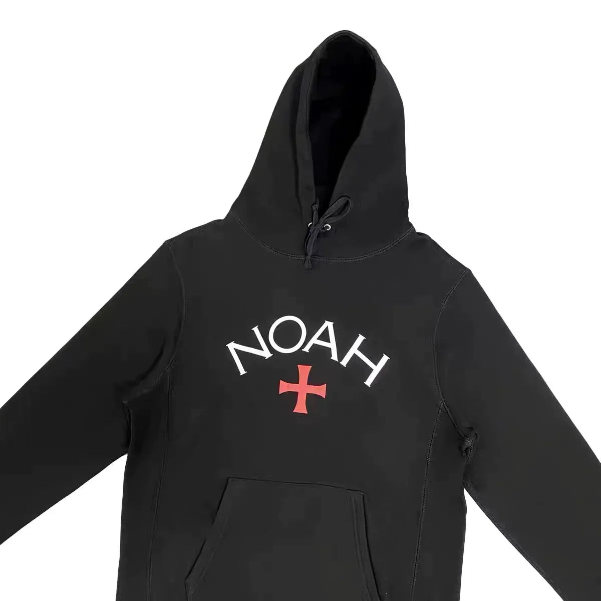 NOAH MARS Men Loose Cross Graphic American Casual Hoodie