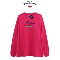 NOAH BWCJ Tuna Print Pure Cotton Unisex Long Sleeve Tee Autumn