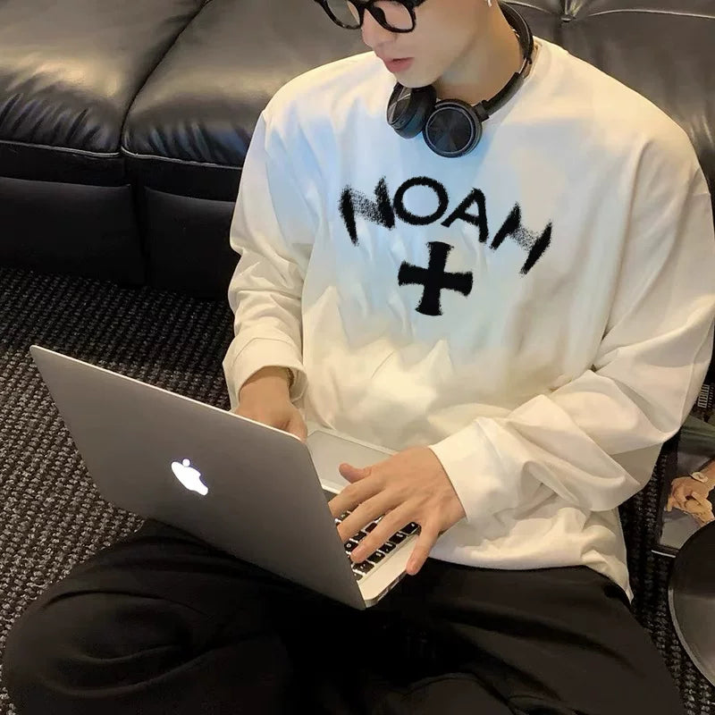 NOAH Phantom Print Unisex Long Sleeve Tee Retro High Street