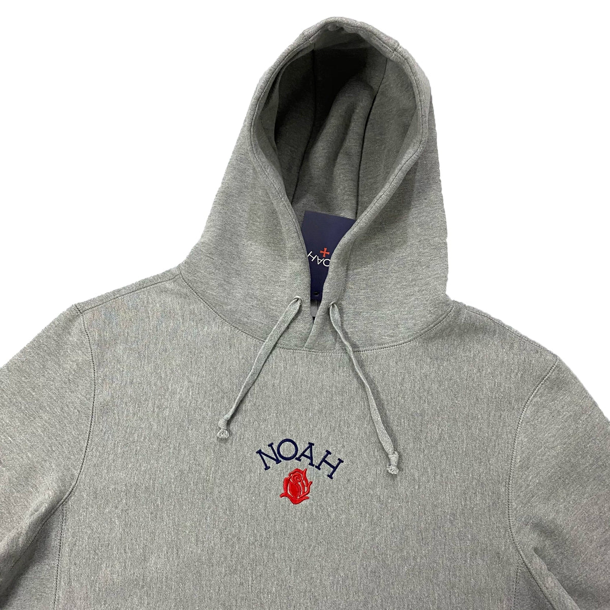 NOAH MARS Men Loose Thread Splice Hoodie Tiny Rose Embroidery American Style