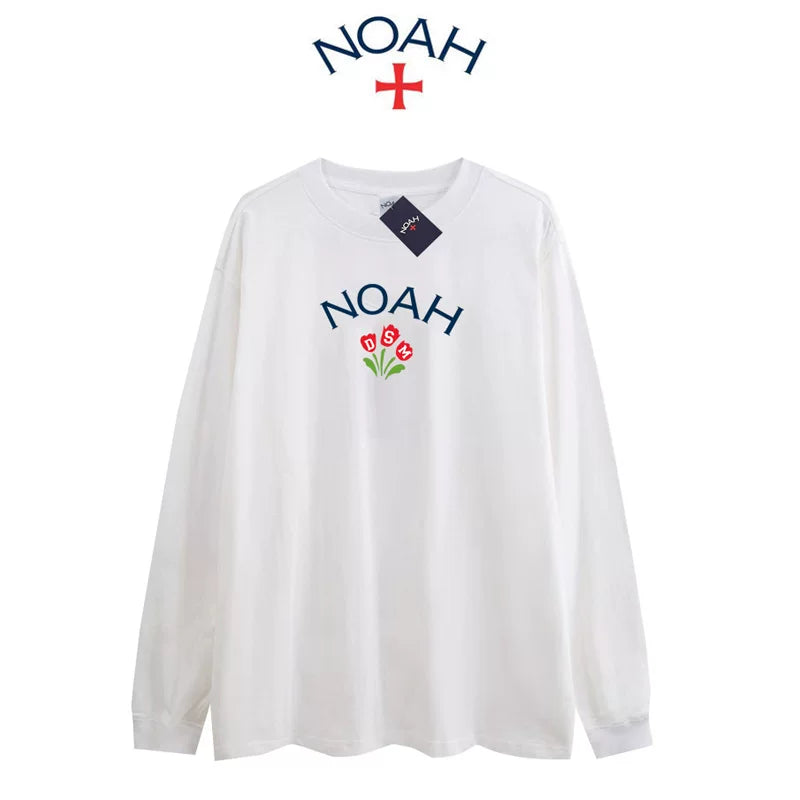 NOAH BWCJ 2024 Loose Crew Neck Couple Long Sleeve Cotton T-shirt