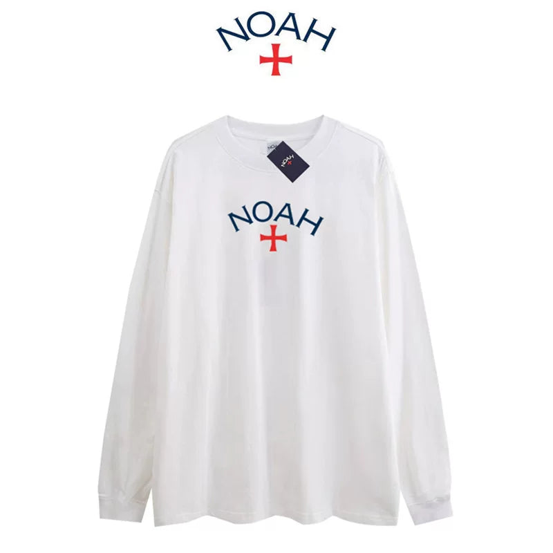 NOAH BWCJ Tuna Print Pure Cotton Unisex Long Sleeve Tee Autumn