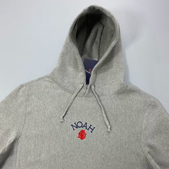 NOAH MARS Men Loose Thread Splice Hoodie Tiny Rose Embroidery American Style