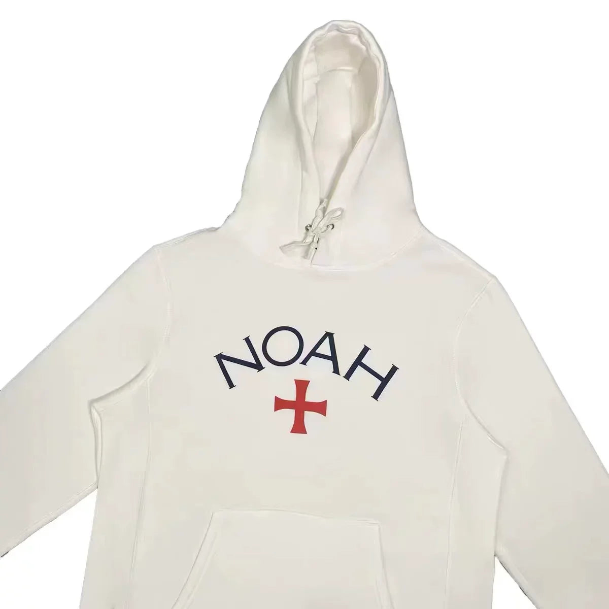 NOAH MARS Men Loose Cross Graphic American Casual Hoodie