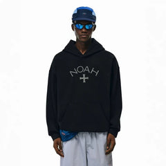 NOAH MARS Men Loose Cross Graphic American Casual Hoodie